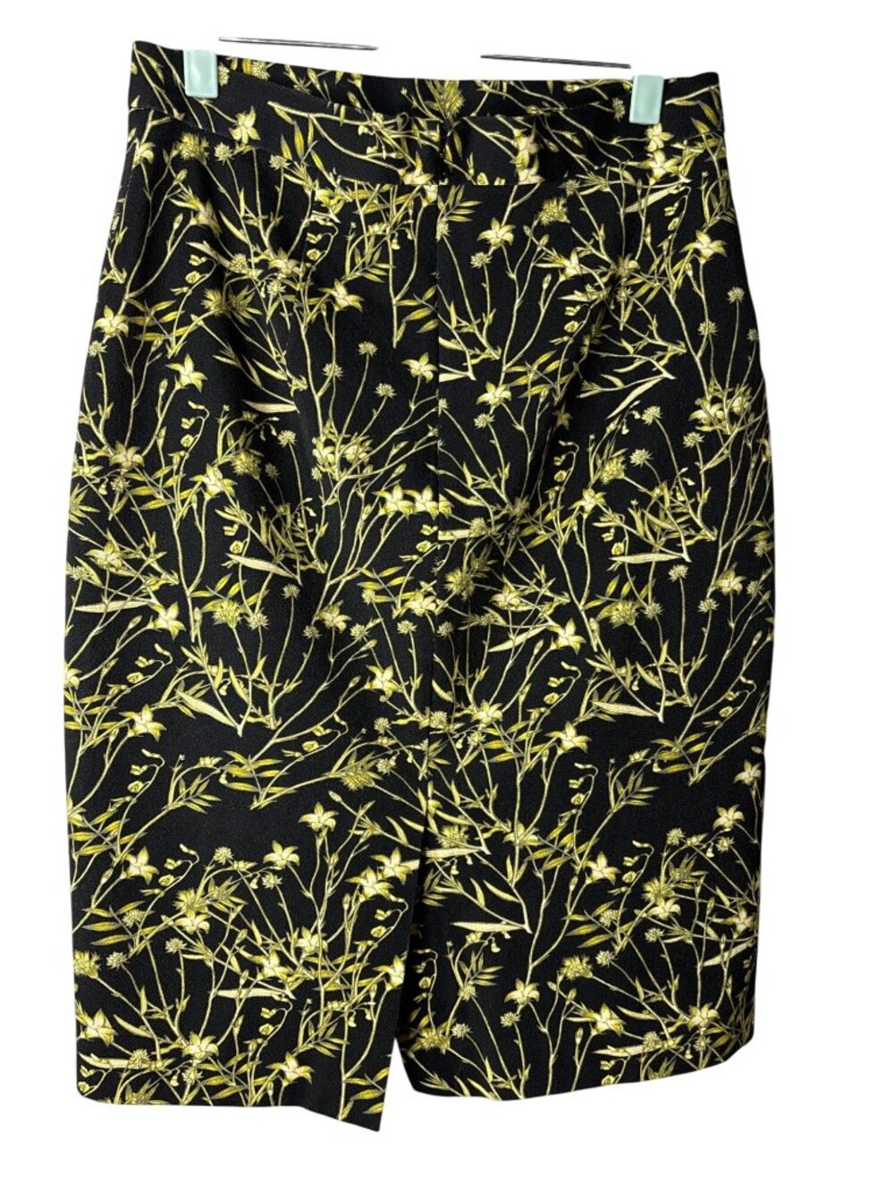 Banana Republic Midi Pencil Skirt Size 6 Black Green Cream - Picture 2 of 4